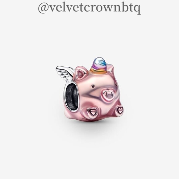 Pandora Flying Unicorn Pig Charm|Pendant - Picture 1 of 2